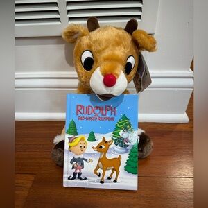 Rudolph the Red-Nosed Reindeer Plush Toy and Book Set